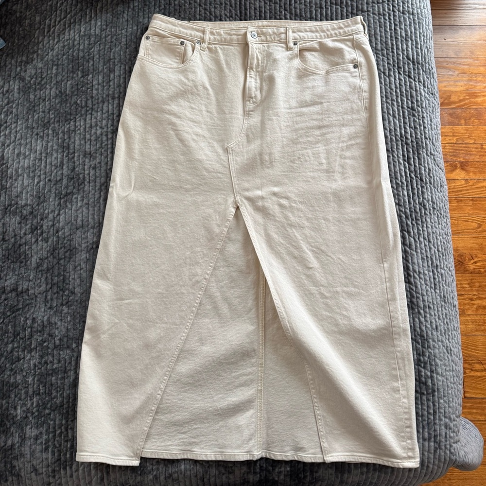 American Eagle Denim Slit Skirt